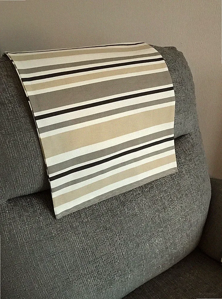 Antimacassar Chair Arm Back LAST ONE Sofa Armchair Cover Beige Reversable 27" x