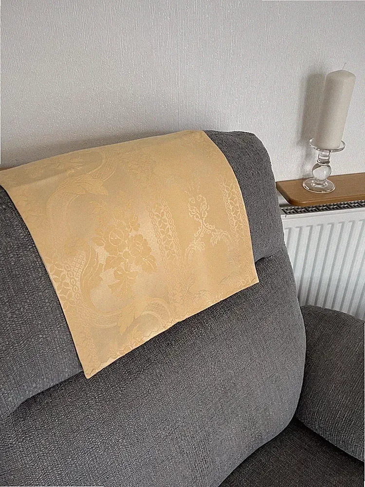 Antimacassar Chair Arm Back LAST ONE Sofa Armchair Cover Gold 26"x14.5"