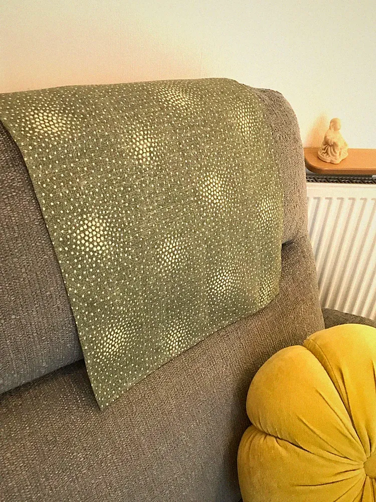 Antimacassar Chair Arm Back LAST ONE Sofa Armchair Cover Green 26" x 14.5"