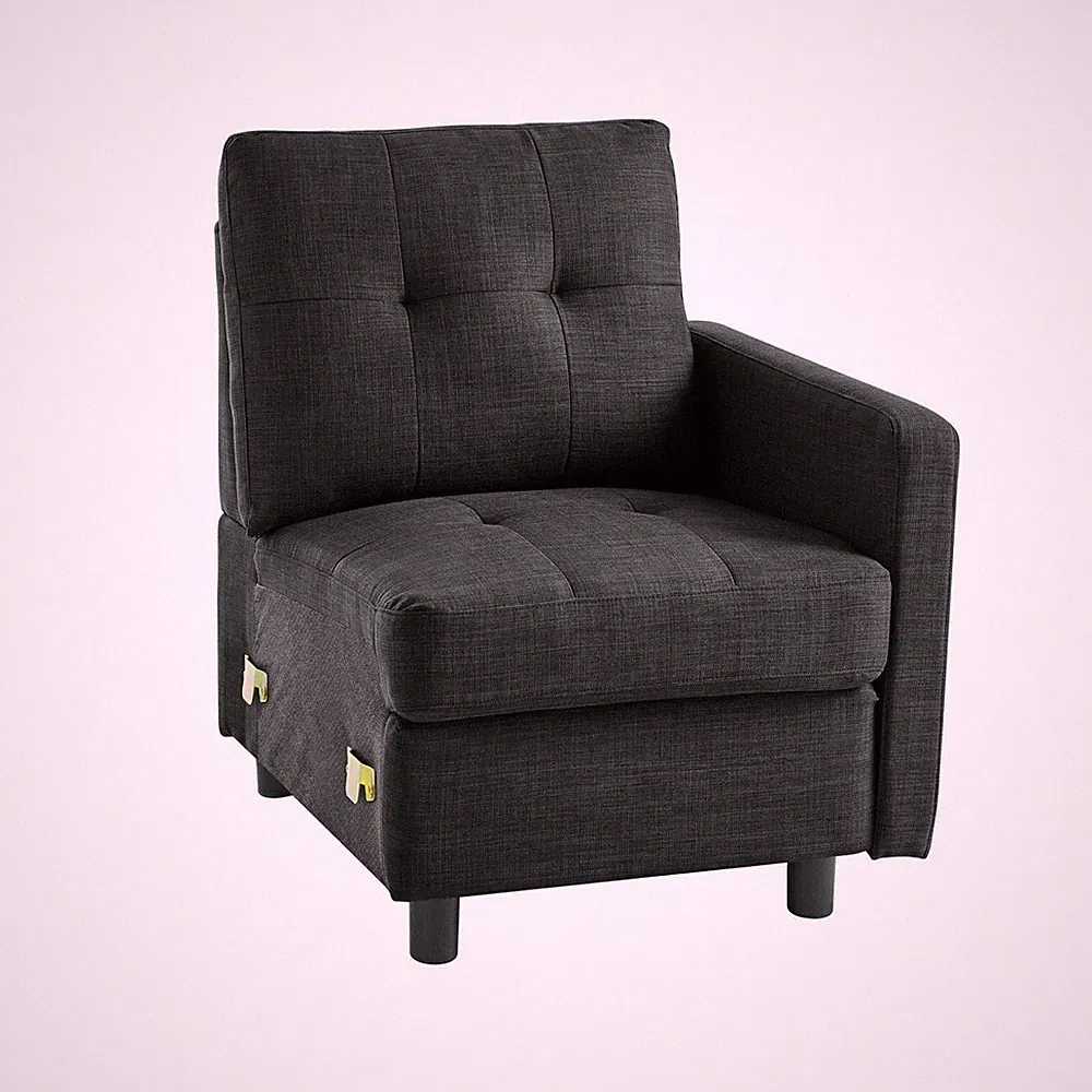 L-shaped Modular Sectional Sofa Modern Fabric Upholstered Couch Living Room