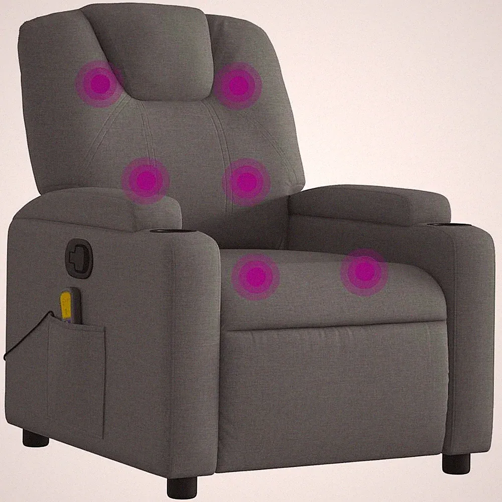 Massage Recliner Chair Wingback Adjustable Reclining Armchair Fabric vidaXL