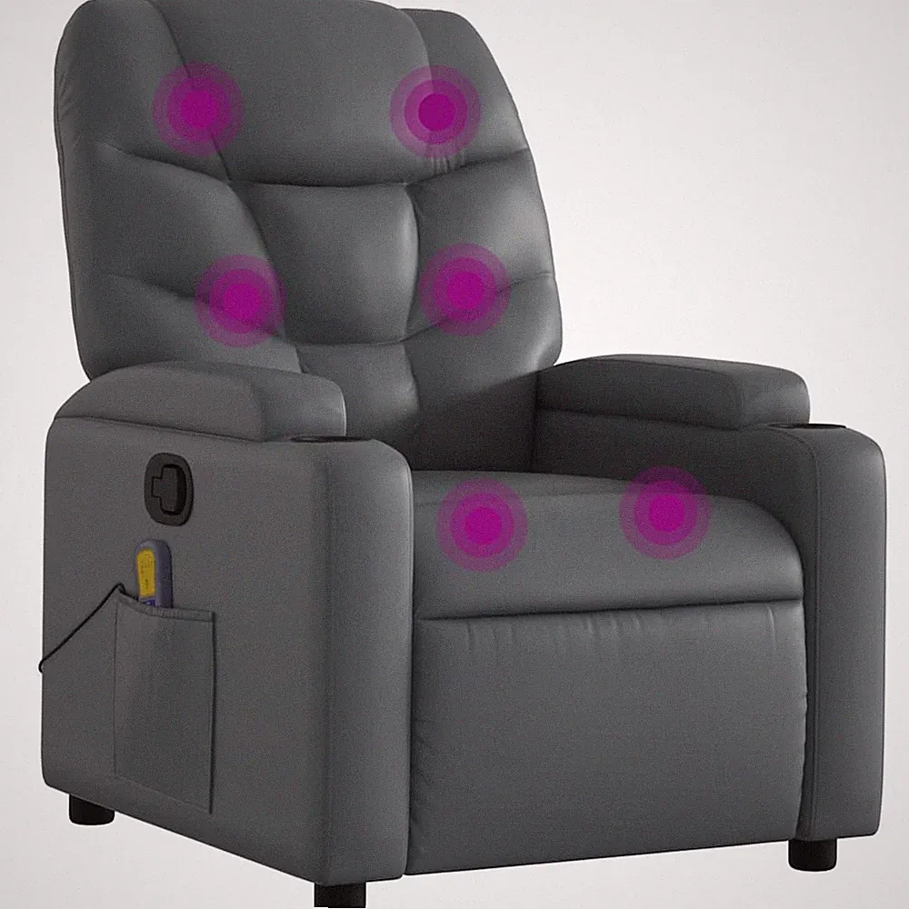 Massage Recliner Chair Wingback Armchair Theater Cinema Faux Leather vidaXL
