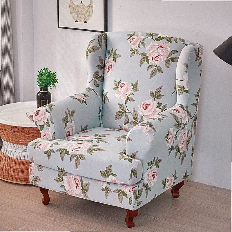 floral print wing back recliners