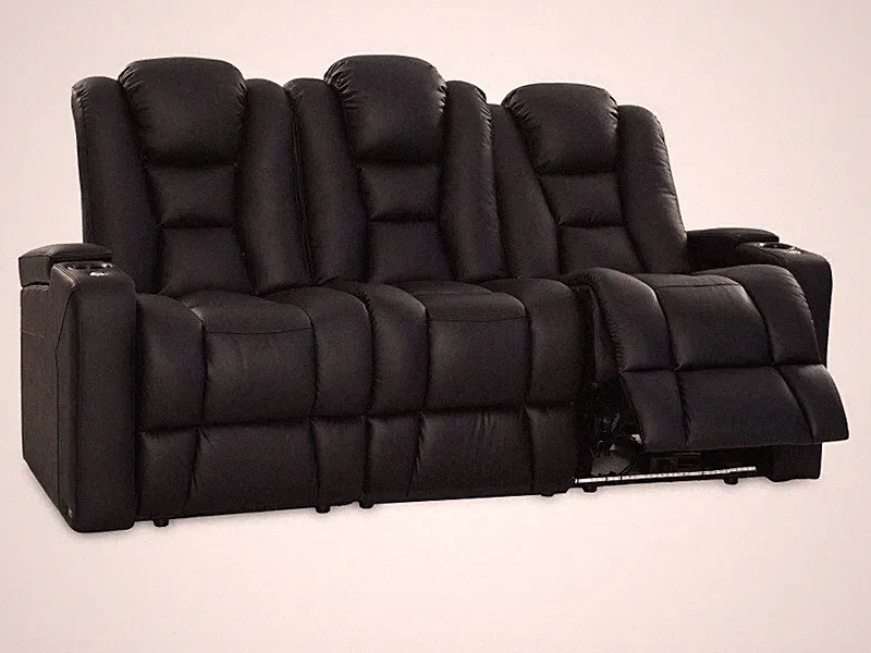 Recliner Sofa 5-seater Reclining Couch PU Leather Loveseat Home Theater Seating