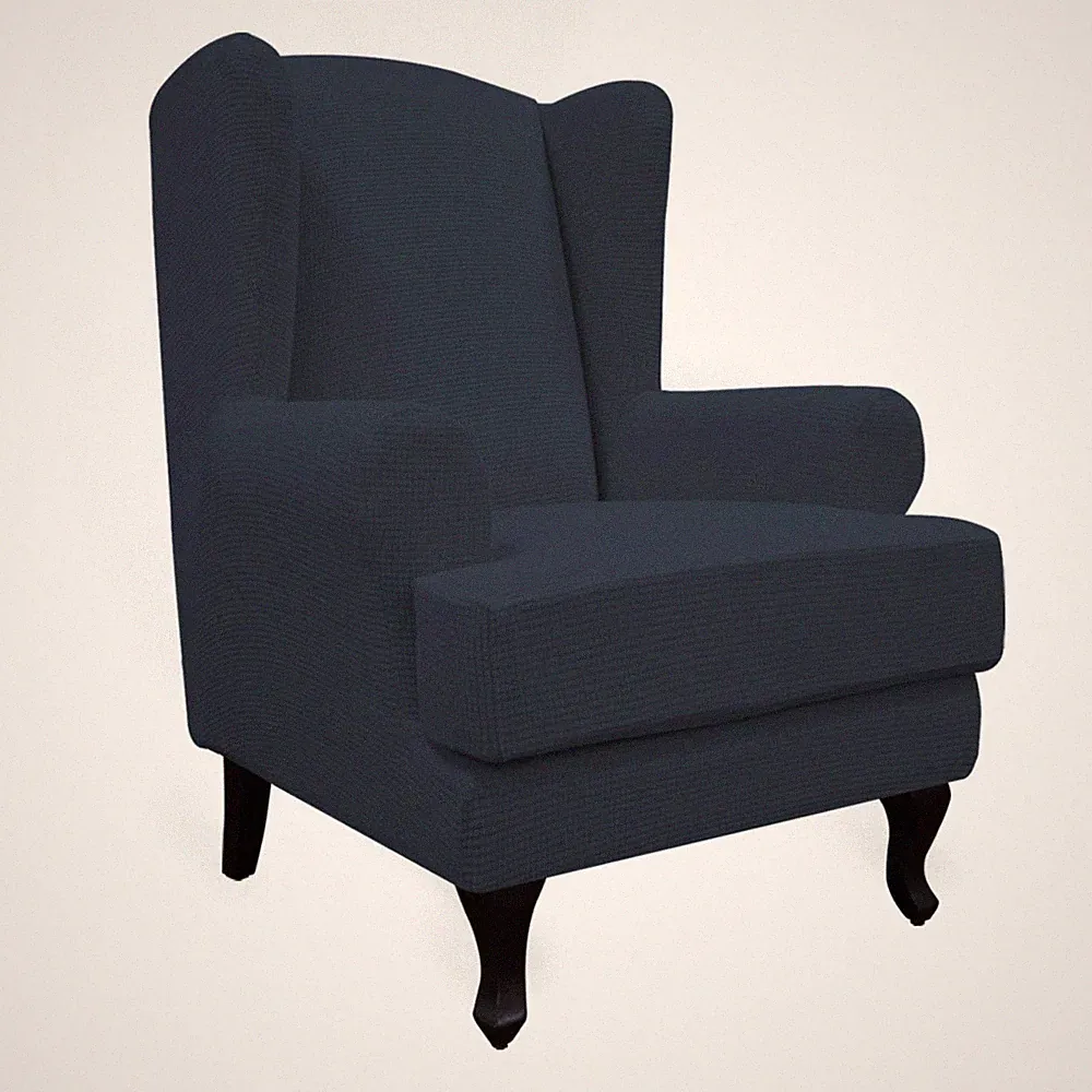 Stretch Wingback Chair Sofa Slipcover 2-Piece Sofa Cover Furniture Protector...