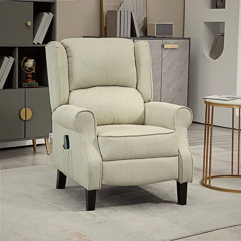 Vibrating Massage Recliner Chair with Heat, Wingback Push Back Reclining Chair